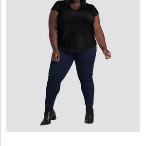 Ashley V Neck Cap Sleeve Tee